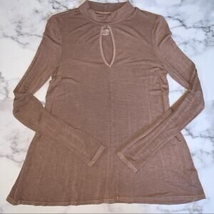 American Eagle Blush Pink Soft and Sexy Mock Neck Long Sleeve Top XS Women